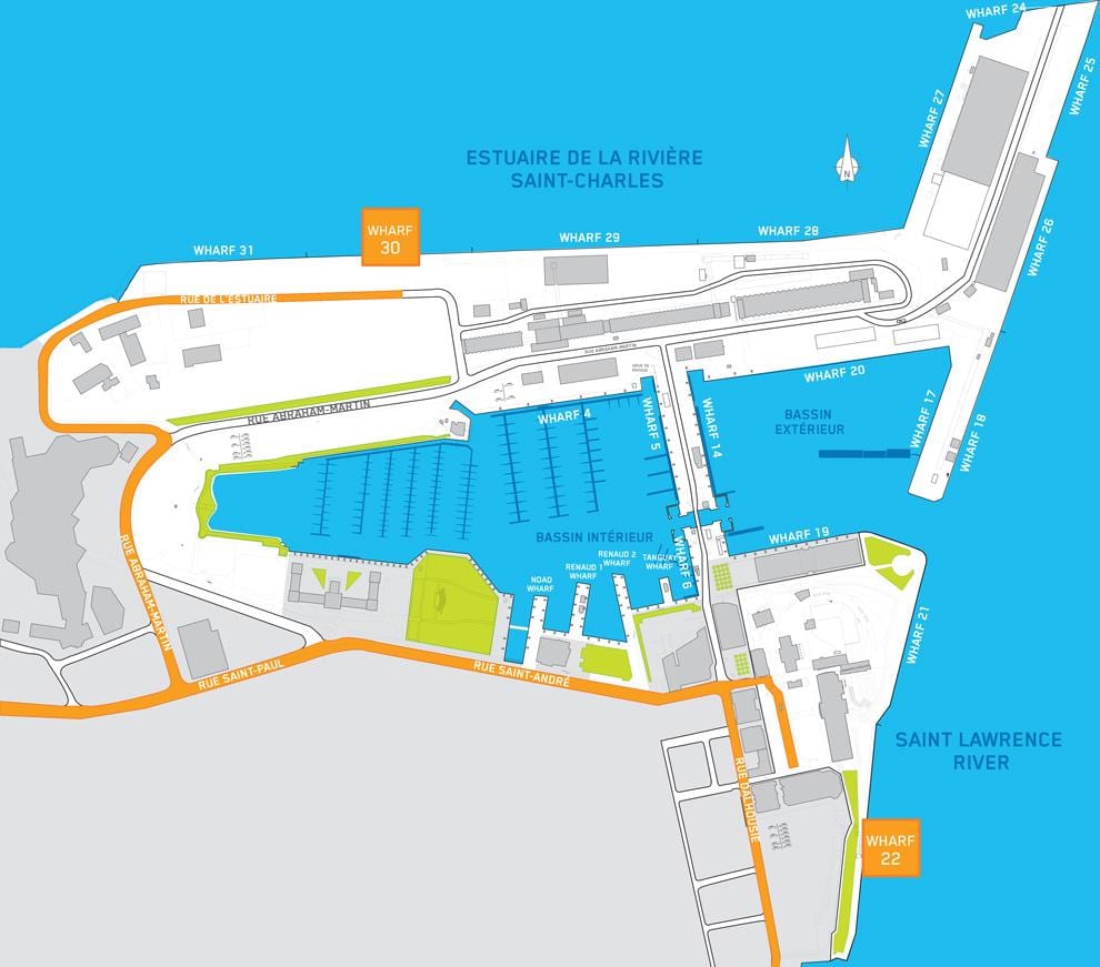 cruise ship terminal Quebec City mapu
