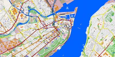 Mapa Quebec City a okolie