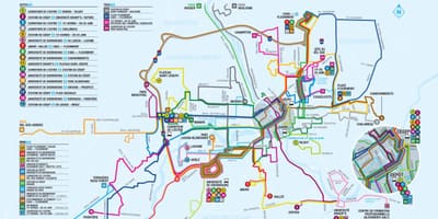 Quebec City autobusových liniek mapu