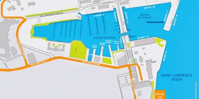Mapa Quebec City cruise terminal