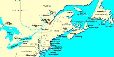 Quebec City mapu kanady