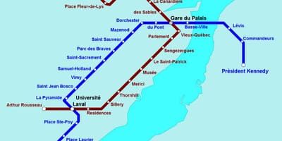 Quebec City metro mapu