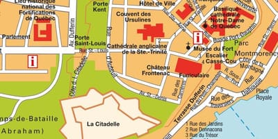 Mapu Quebecu Meste Quebec 