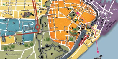 Mapa Quebec City sightseeing 