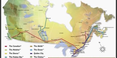 Mapa Quebec City vlakovej stanice