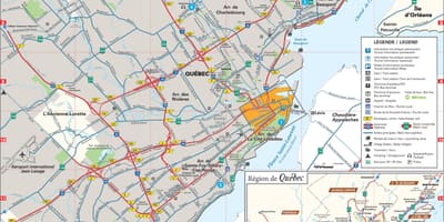 Mapa Quebec City area