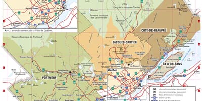 Mapa centre mesta Quebec