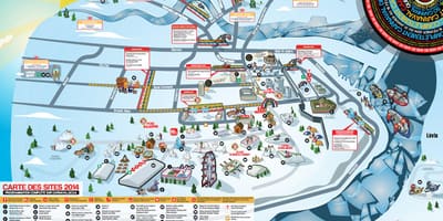 Mapu Quebecu zimný karneval